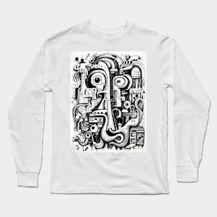 Cartoon Anteater Graffiti #3 Long Sleeve T-Shirt